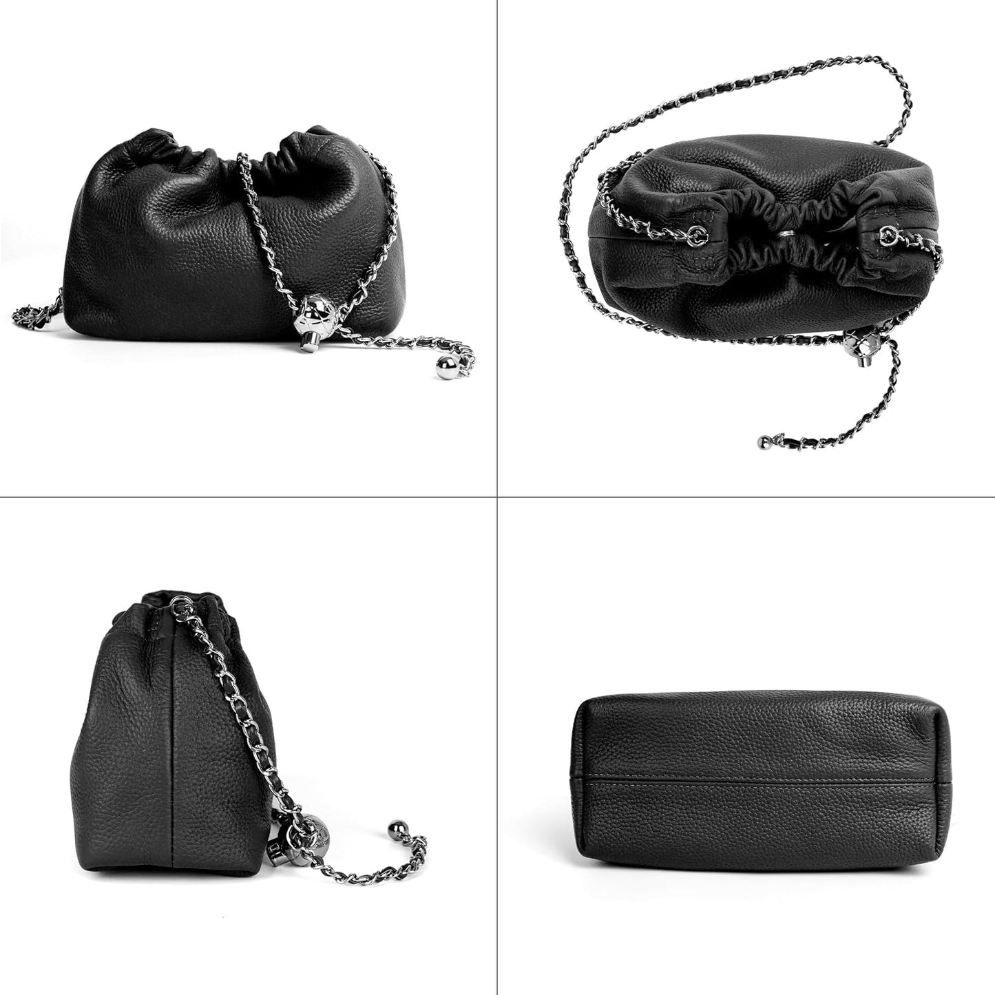 Joryin Trendy Dumpling Women's Crossbody Bag - Evening Clutch Vegan & Genuine Leather Hobo Cloud Purse