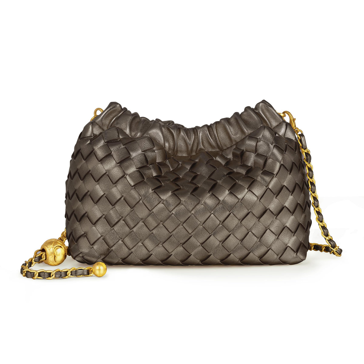Joryin Woven Women's Crossbody Bag & Evening Purse, Trendy Dumpling Clutch & Hobo Cloud Shoulder Bag Trendy Dumpling Clutch