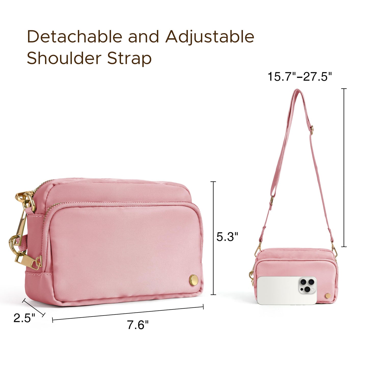 Joryin Anti Theft Crossbody Bag for Women, Slash-resistant RFID Blocking Travel Purses, Small Shoulder Bag Handbag, Nylon