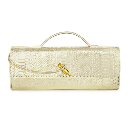 Woven Purse For Women Evening Clutch Woven Leather Handbags Crossbody Bag Suede Purse Formal Evening bag Golden Croco