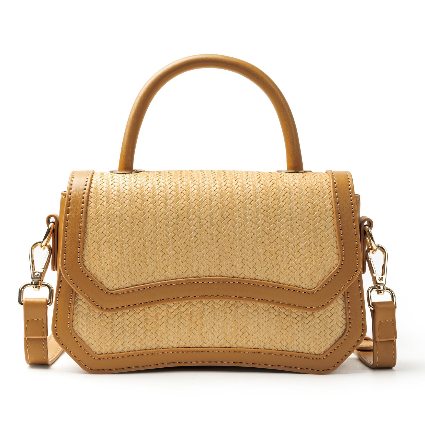 Joryin Straw Crossbody Purse for Women. Woven Top Handle Bag Hobo Handbag Flap Small Straw Beach Bag for Summer