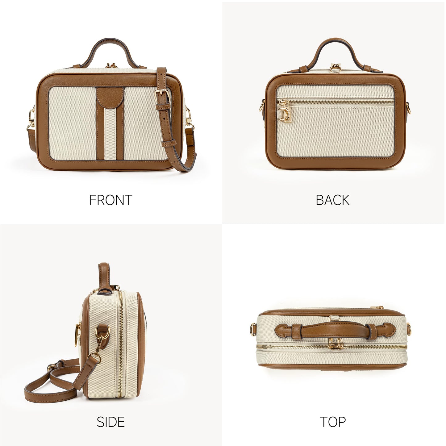 Anti Theft Crossbody Bag for Women Trendy, Rfid Blocking Crossbody Purse Travel Bag Top Handle Small Shoulder Handbag Brown Peach