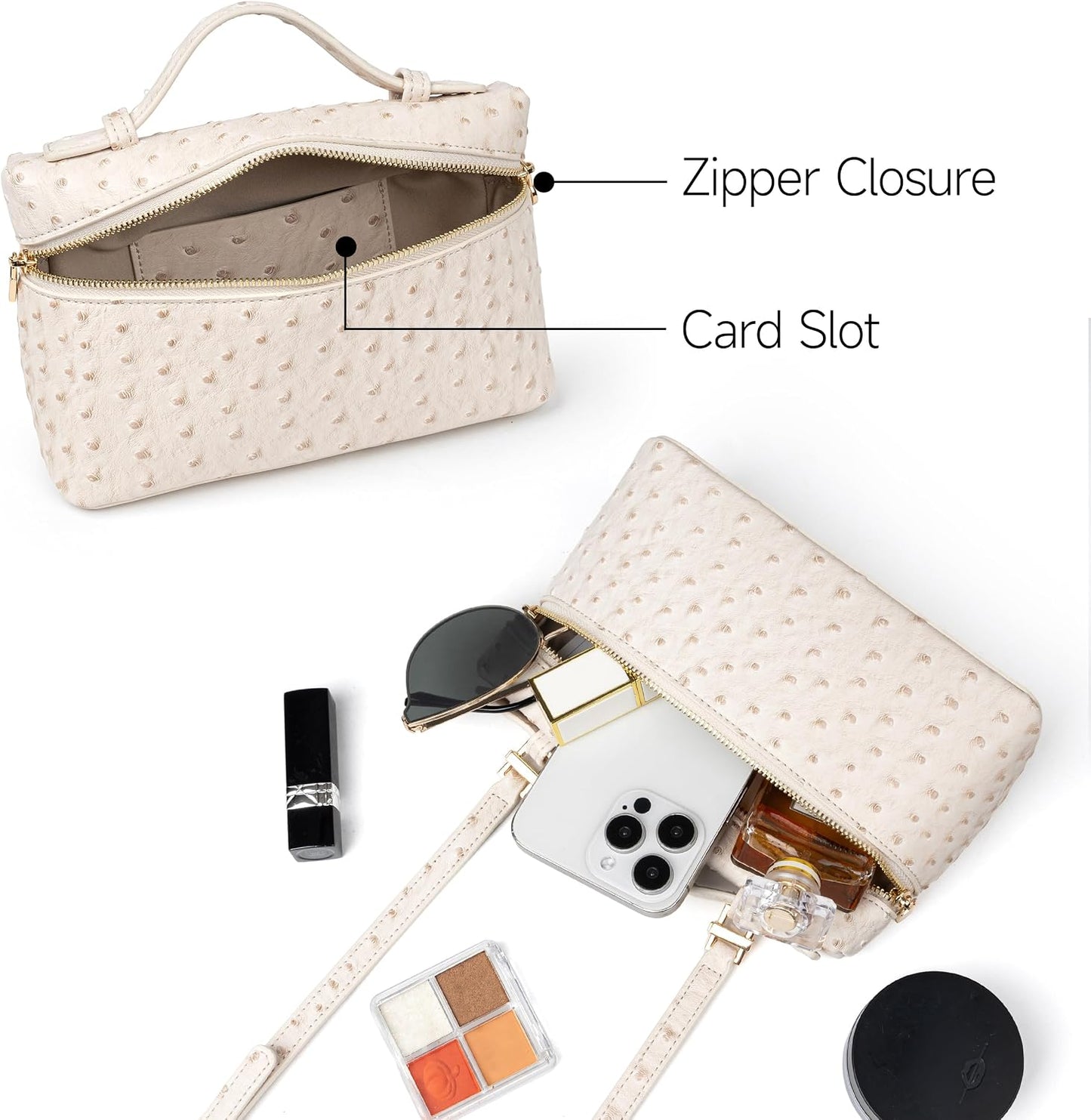 Joryin Crossbody Bag for Women Top-Handle Purse Small Pouch Designer Evening Clutch Shoulder Handbag Trendy