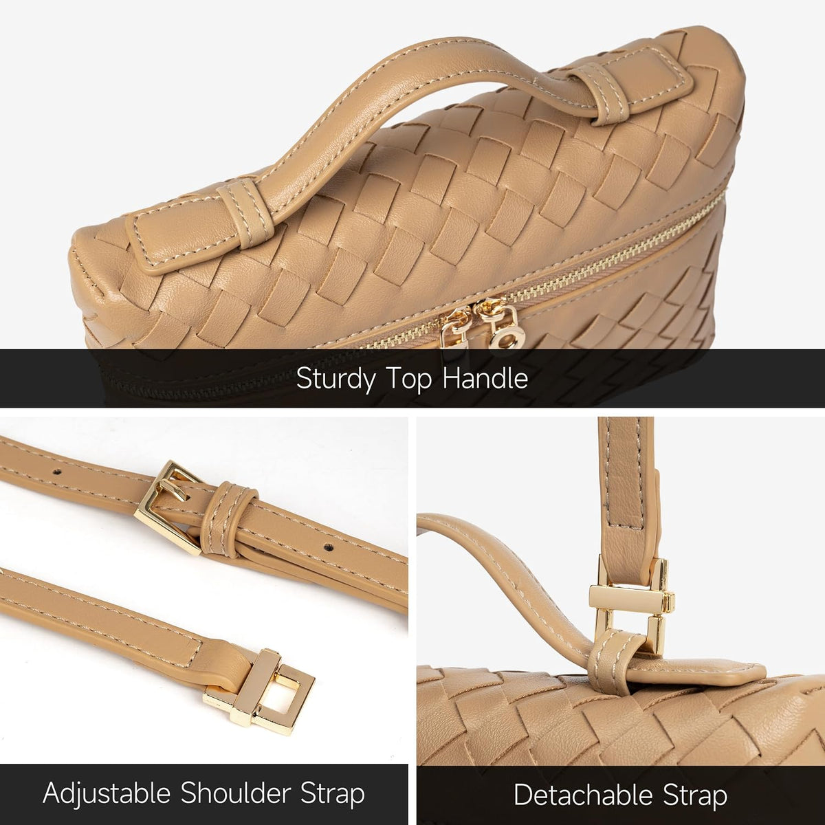 Joryin Crossbody Bag for Women Top-Handle Purse Small Pouch Designer Evening Clutch Shoulder Handbag Trendy