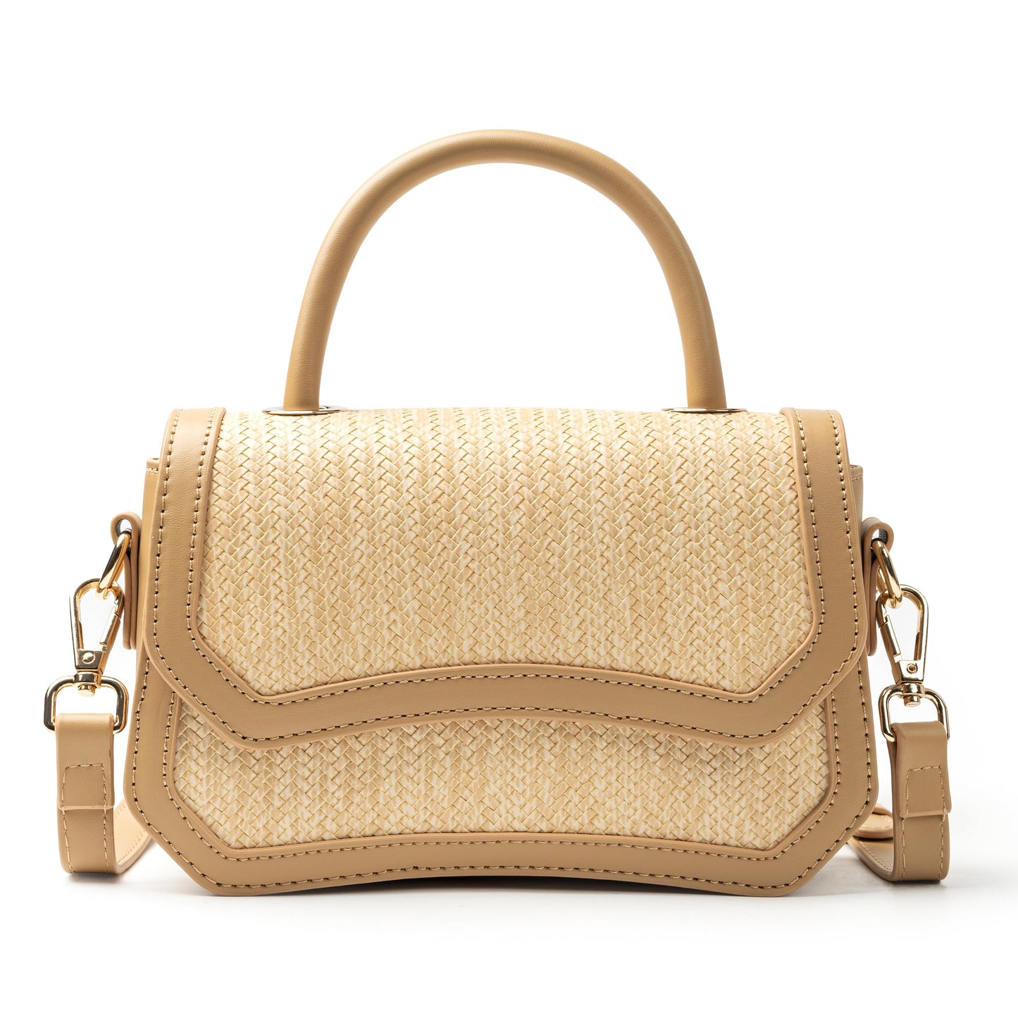 Joryin Straw Crossbody Purse for Women. Woven Top Handle Bag Hobo Handbag Flap Small Straw Beach Bag for Summer