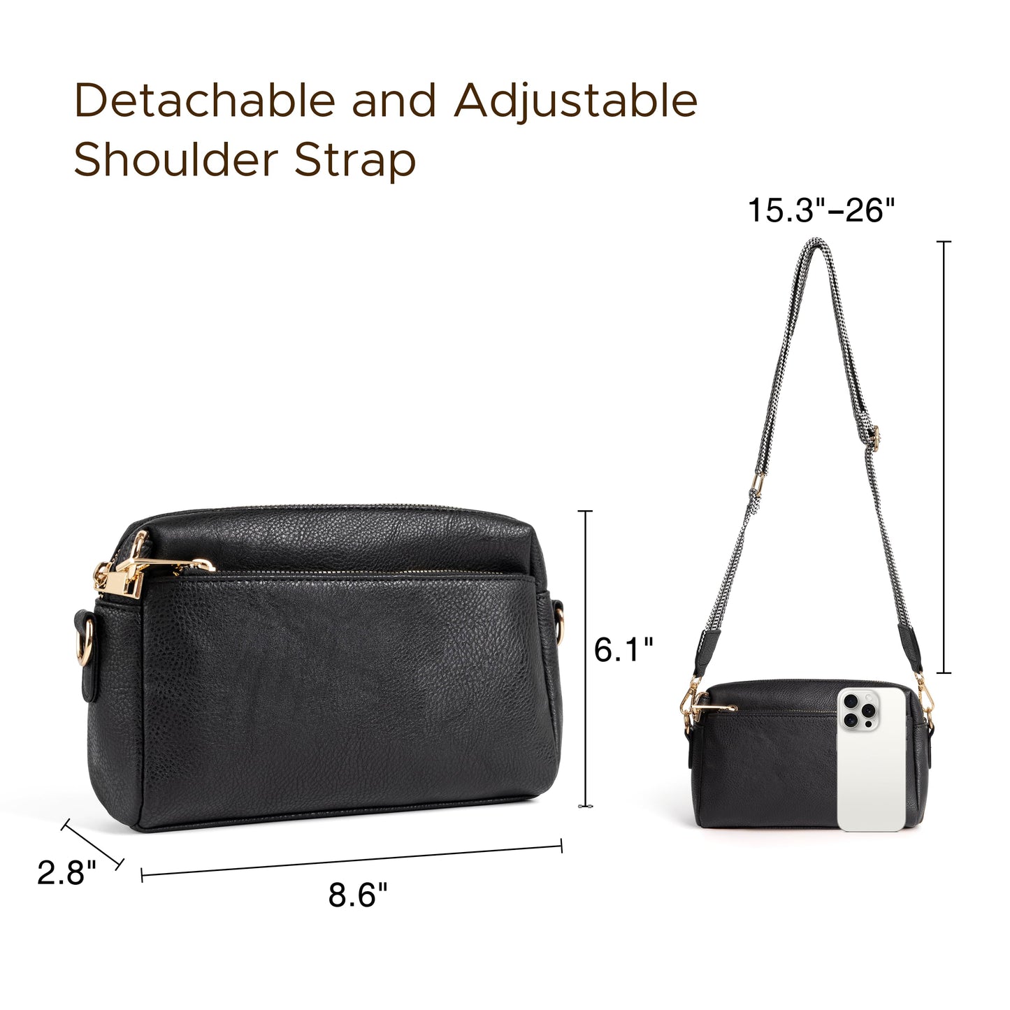 Anti Theft Crossbody Bag for Women, Slash-resistant RFID Blocking Travel Purses, Small Shoulder Bag Handbag