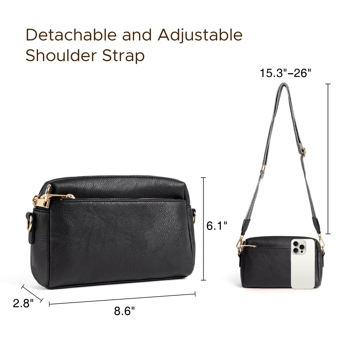 Anti Theft Crossbody Bag for Women, Slash-resistant RFID Blocking Travel Purses, Small Shoulder Bag Handbag