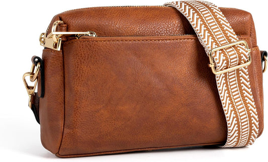 Anti Theft Crossbody Bag for Women, Slash-resistant RFID Blocking Travel Purses, Small Shoulder Bag Handbag BROWN