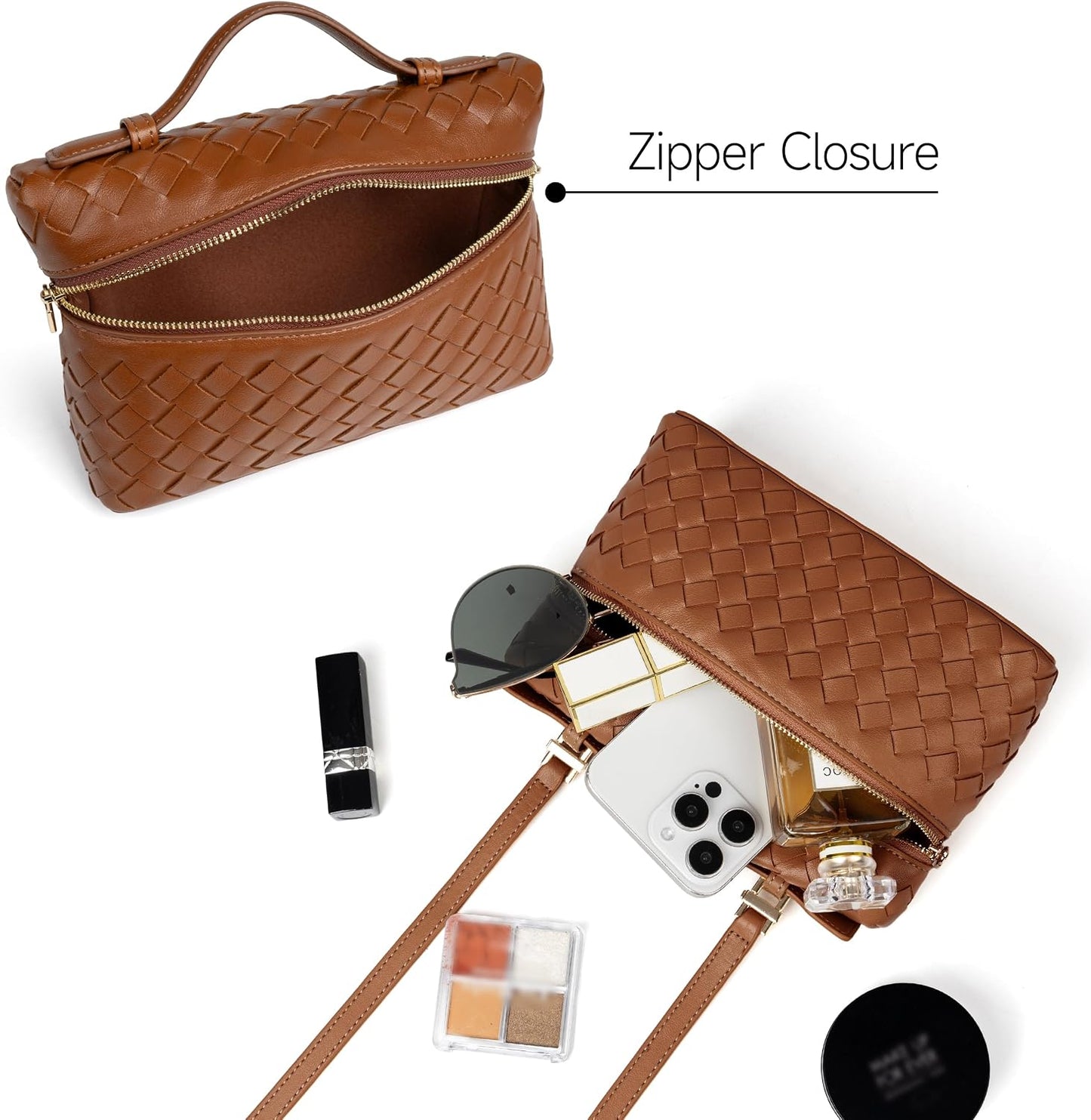 Joryin Crossbody Bag for Women Top-Handle Purse Small Pouch Designer Evening Clutch Shoulder Handbag Trendy