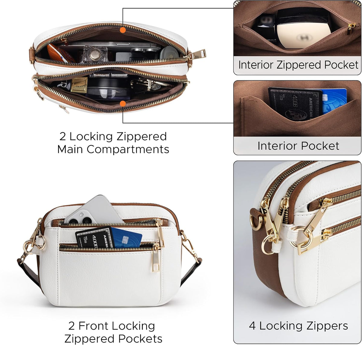 Anti Theft Crossbody Bag for Women, Slash-resistant RFID Blocking Travel Purses, Small Shoulder Bag Handbag