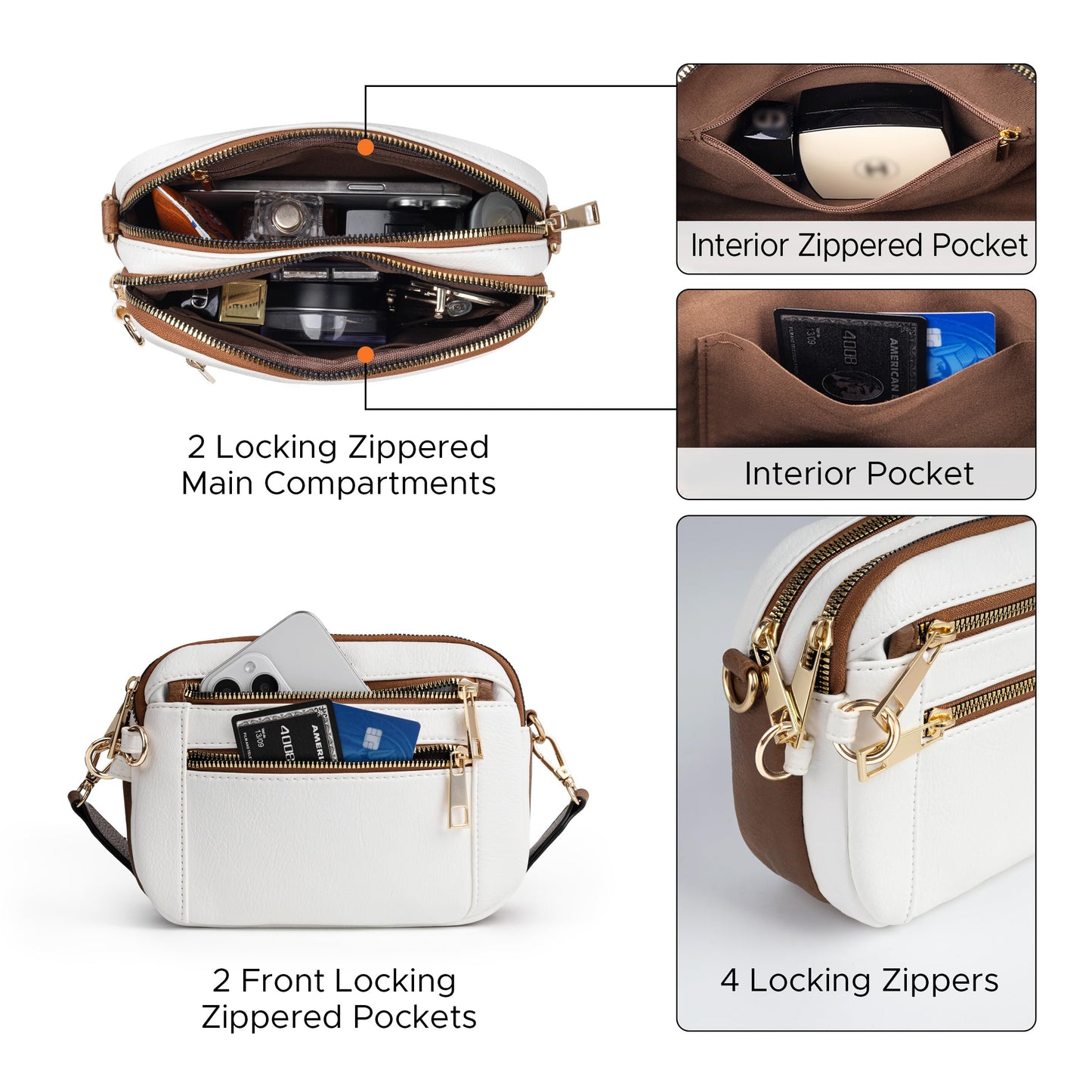 Anti Theft Crossbody Bag for Women, Slash-resistant RFID Blocking Travel Purses, Small Shoulder Bag Handbag