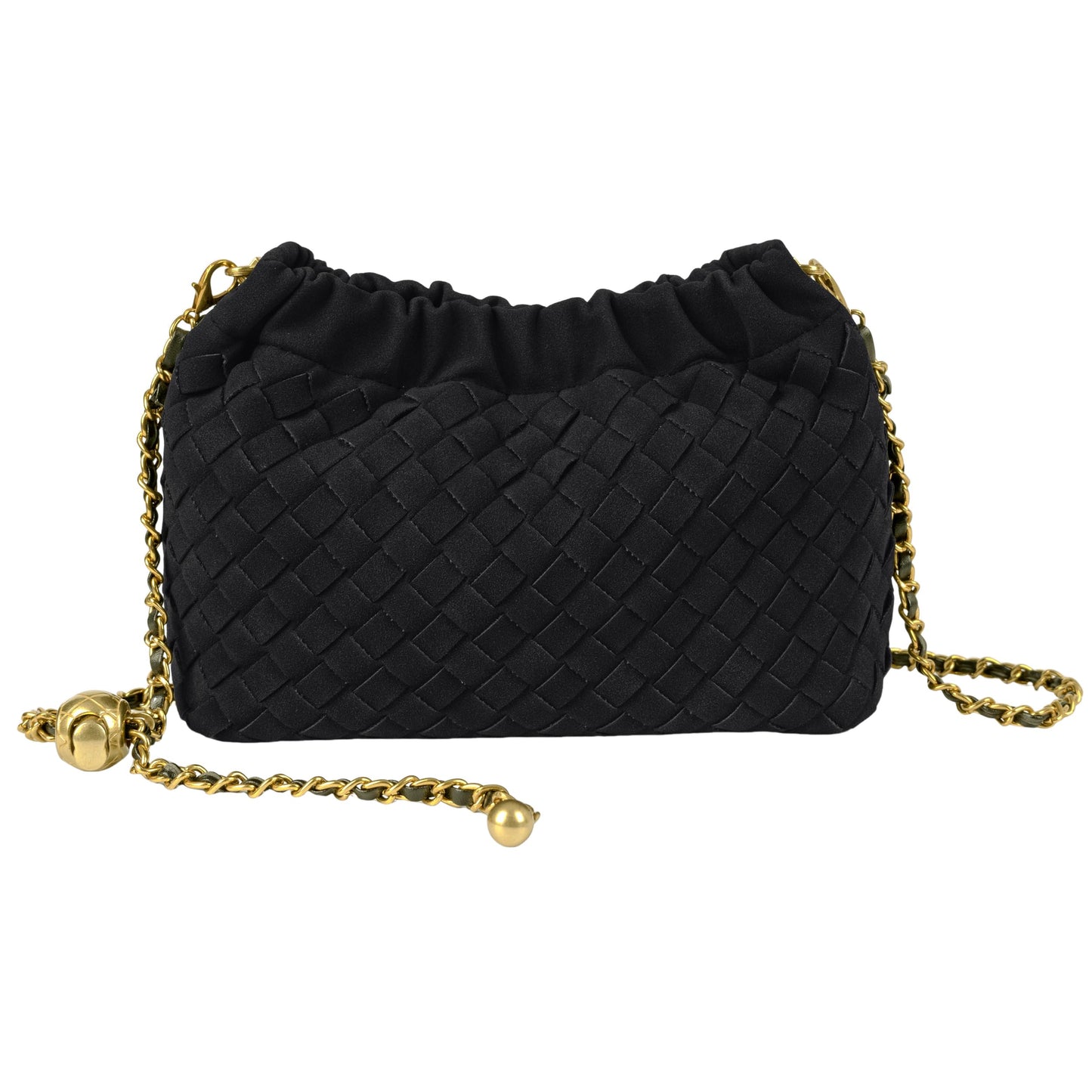 Joryin Woven Women's Crossbody Bag & Evening Purse, Trendy Dumpling Clutch & Hobo Cloud Shoulder Bag Trendy Dumpling Clutch Woven Suede-lightbrown