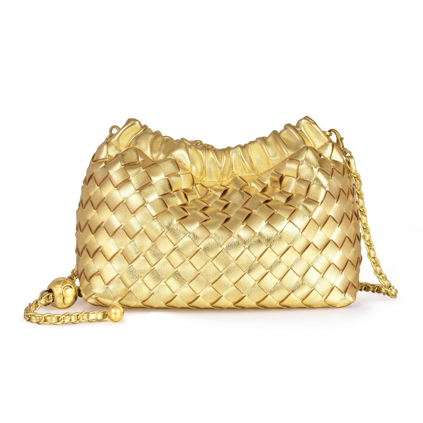 Joryin Woven Women's Crossbody Bag & Evening Purse, Trendy Dumpling Clutch & Hobo Cloud Shoulder Bag Trendy Dumpling Clutch