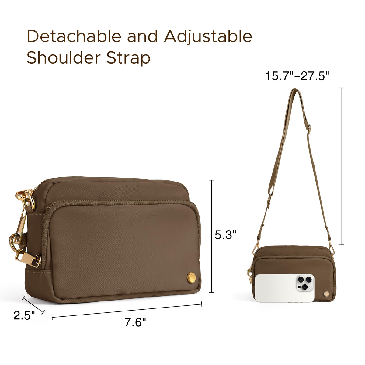 Joryin Anti Theft Crossbody Bag for Women, Slash-resistant RFID Blocking Travel Purses, 1.35L/3L Shoulder Bag, Nylon