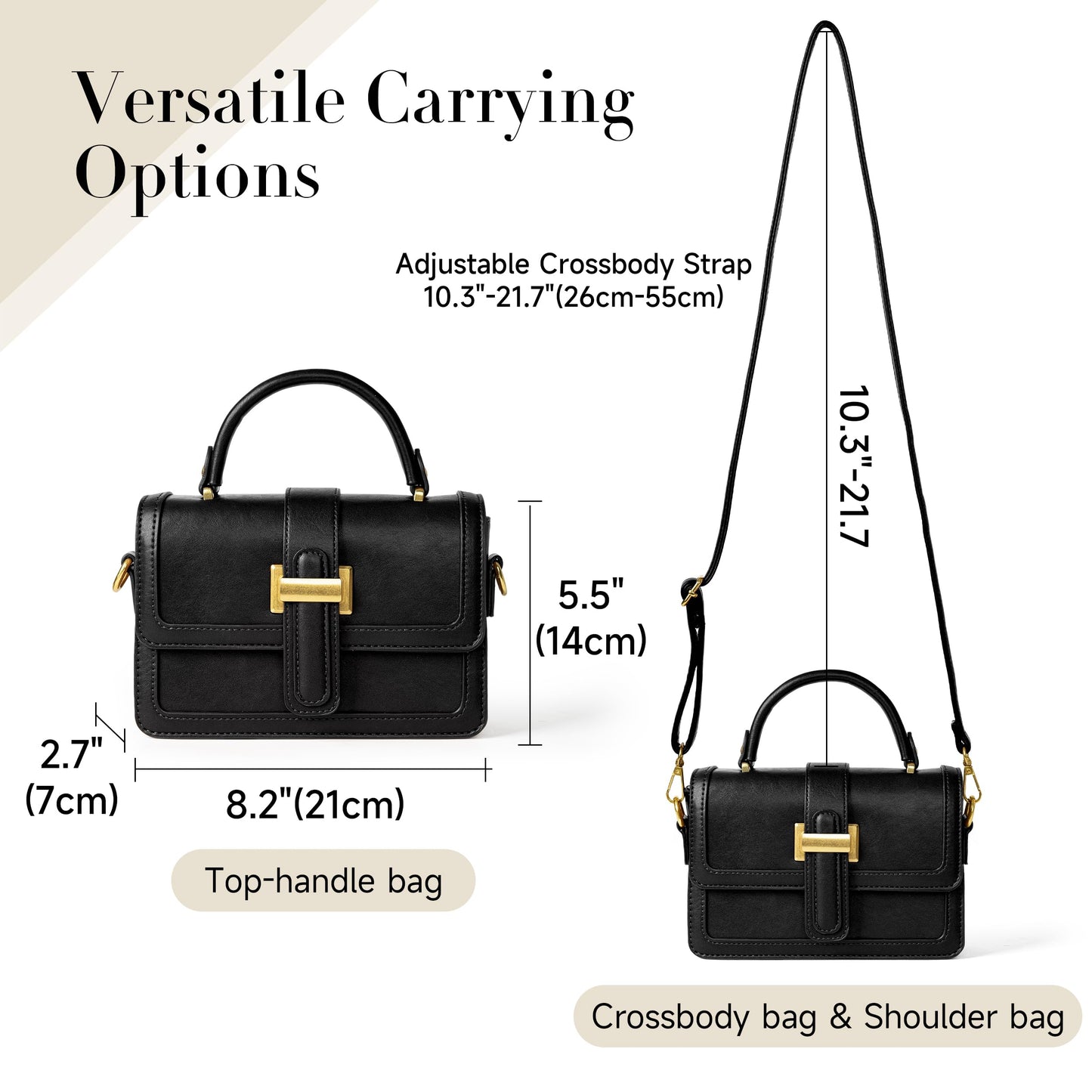 Joryin Crossbody Bag for Women. Top Handle Bag Small Purse Shoulder Handbag