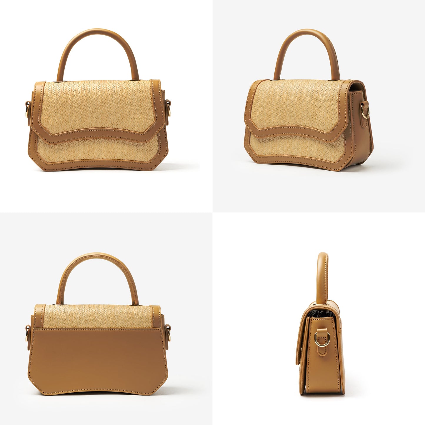 Joryin Straw Crossbody Purse for Women. Woven Top Handle Bag Hobo Handbag Flap Small Straw Beach Bag for Summer