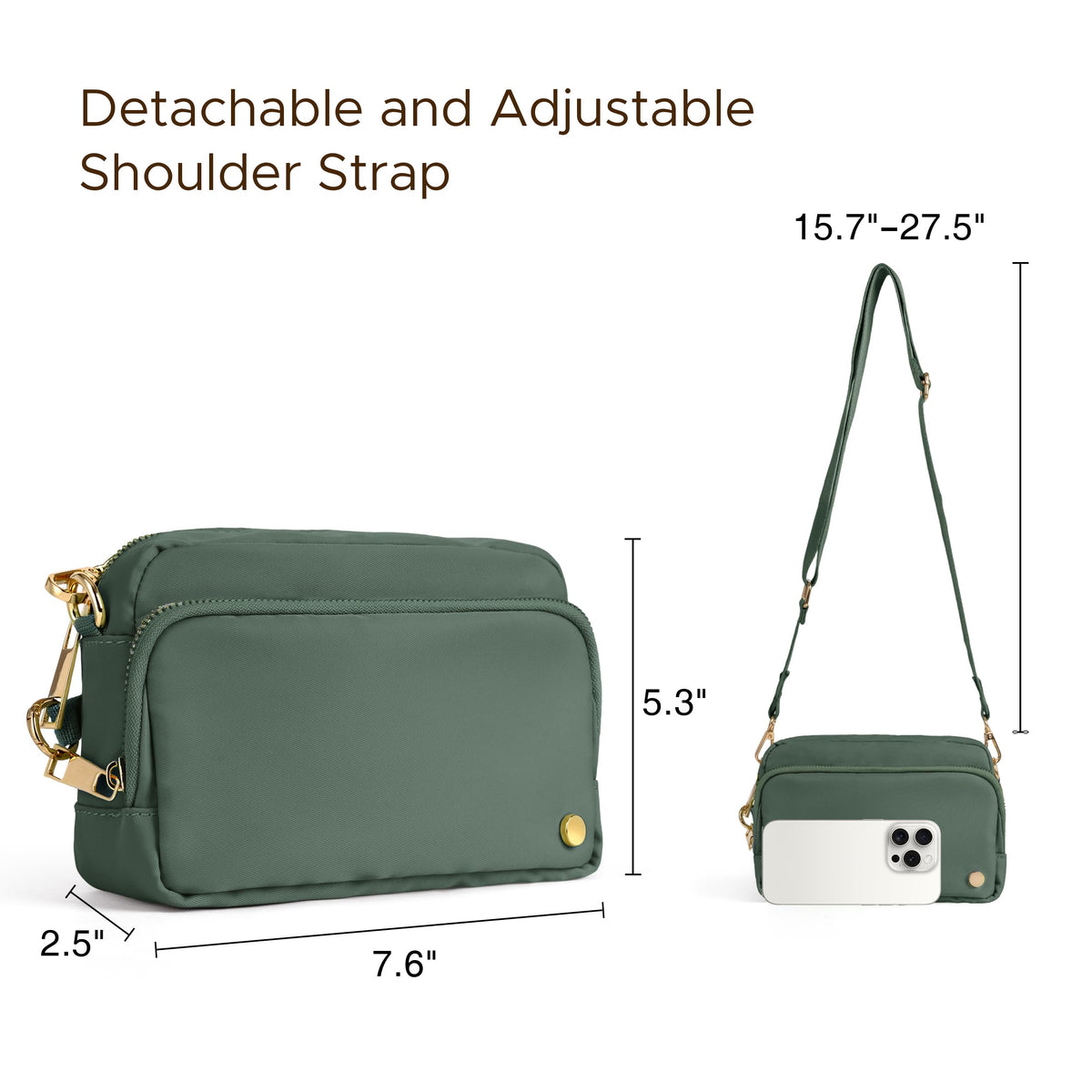 Joryin Anti Theft Crossbody Bag for Women, Slash-resistant RFID Blocking Travel Purses, 1.35L/3L Shoulder Bag, Nylon