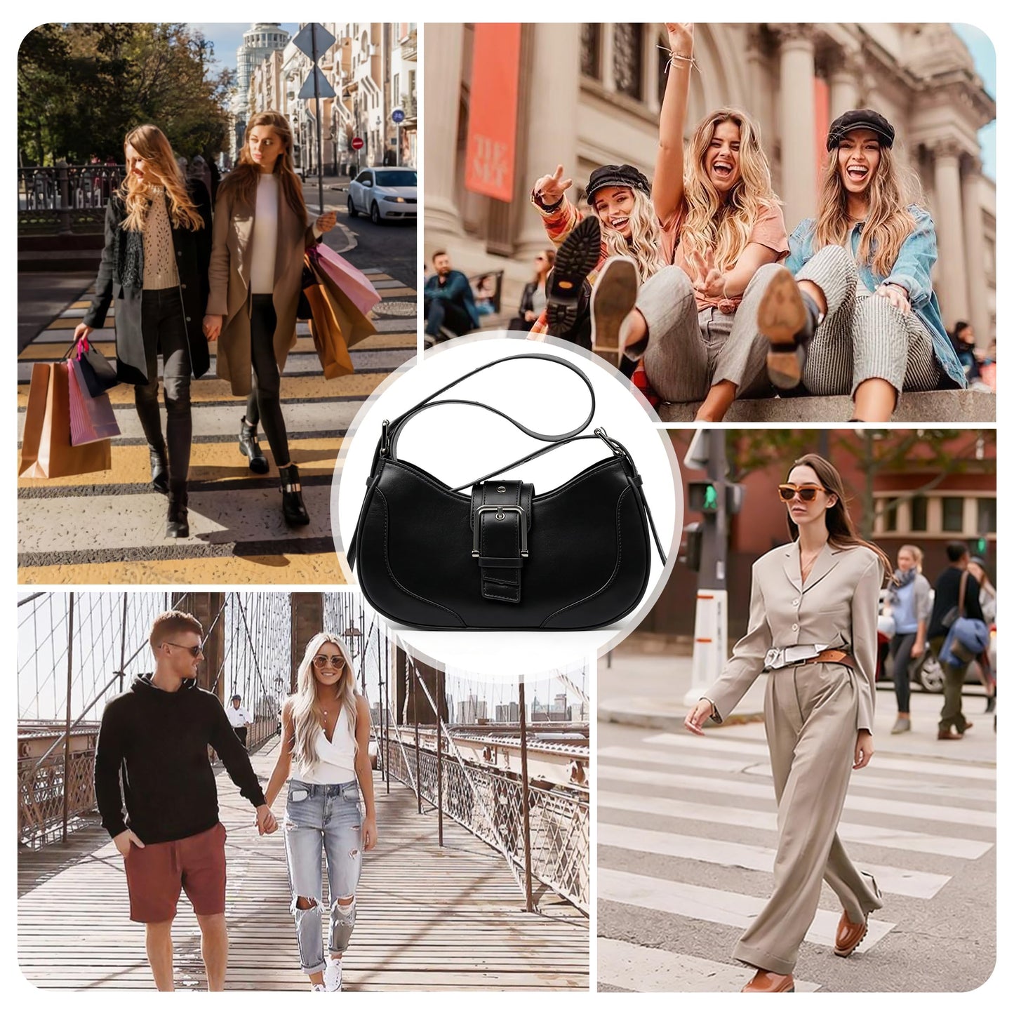 Joryin Y2K Purse Vintage Shoulder Bag Crossbody Bag for Women Hobo Crescent Handbag Retro Underarm Bag