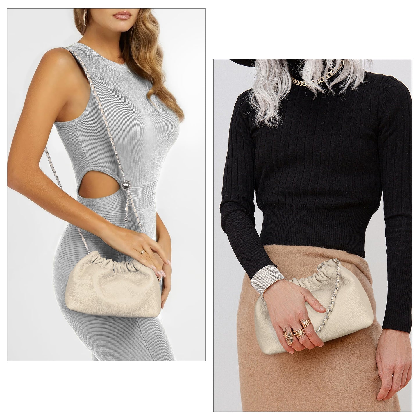 Small Crossbody Bag For Women Trendy.Dumpling Bag Clutch Purse For Women Evening Bag Cloud Purse Vegan Leather Hobo Bag