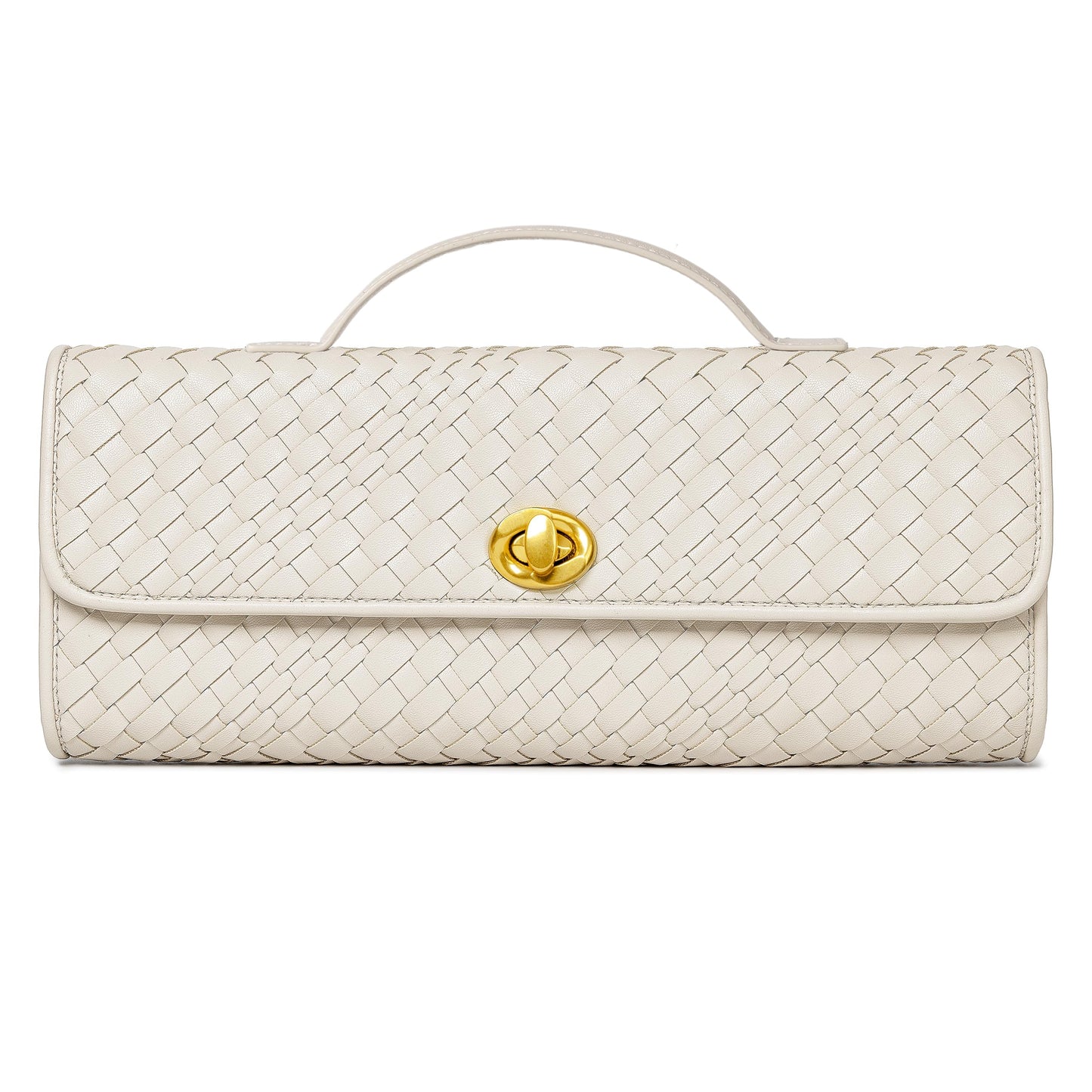 Joryin Woven Purse for Women Evening Clutch Woven Leather & Suede Handbags Crossbody Bag Purse Formal Evening Bag