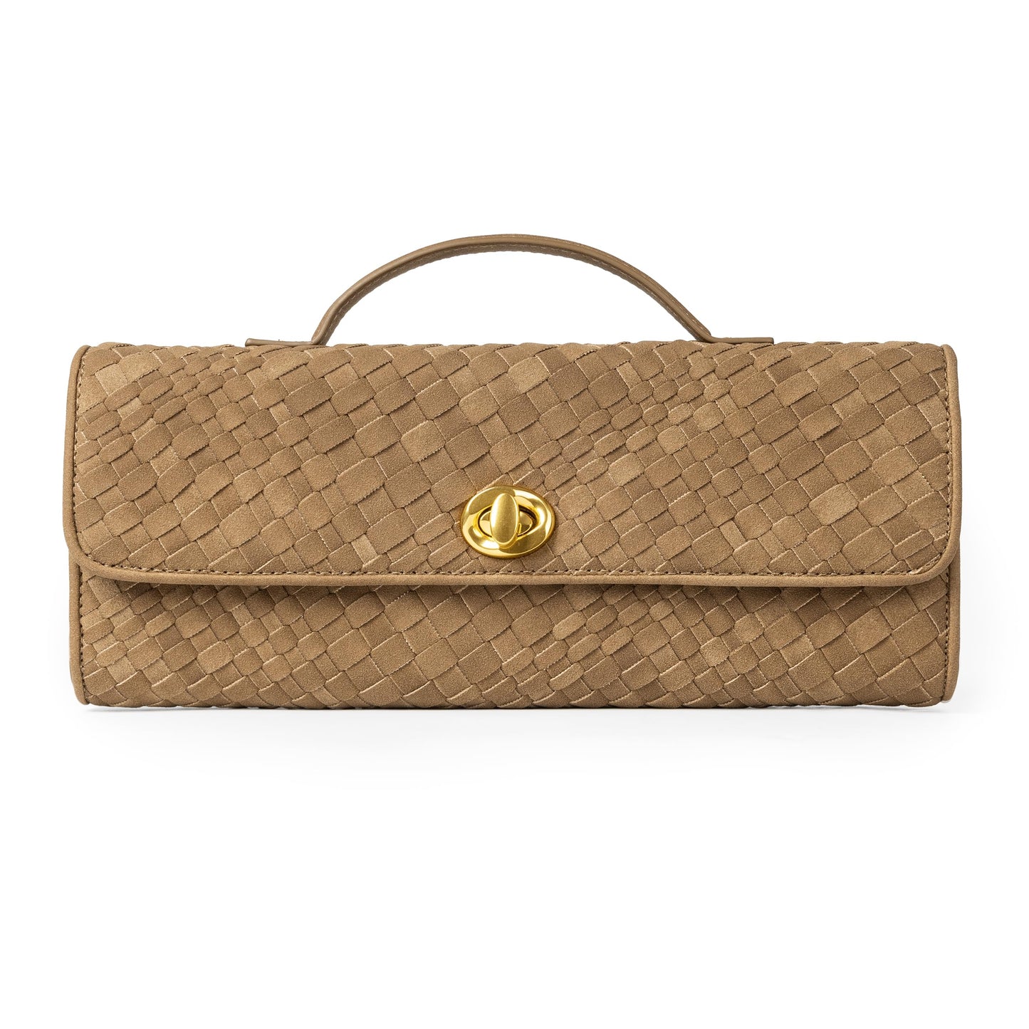 Joryin Woven Purse for Women Evening Clutch Woven Leather & Suede Handbags Crossbody Bag Purse Formal Evening Bag