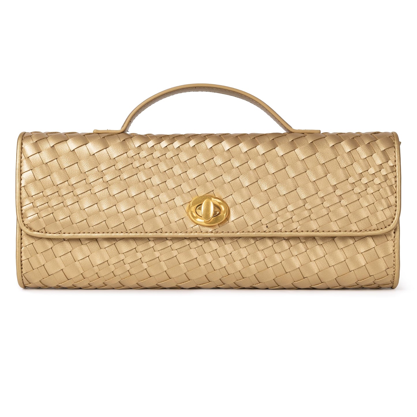 Joryin Woven Purse for Women Evening Clutch Woven Leather & Suede Handbags Crossbody Bag Purse Formal Evening Bag