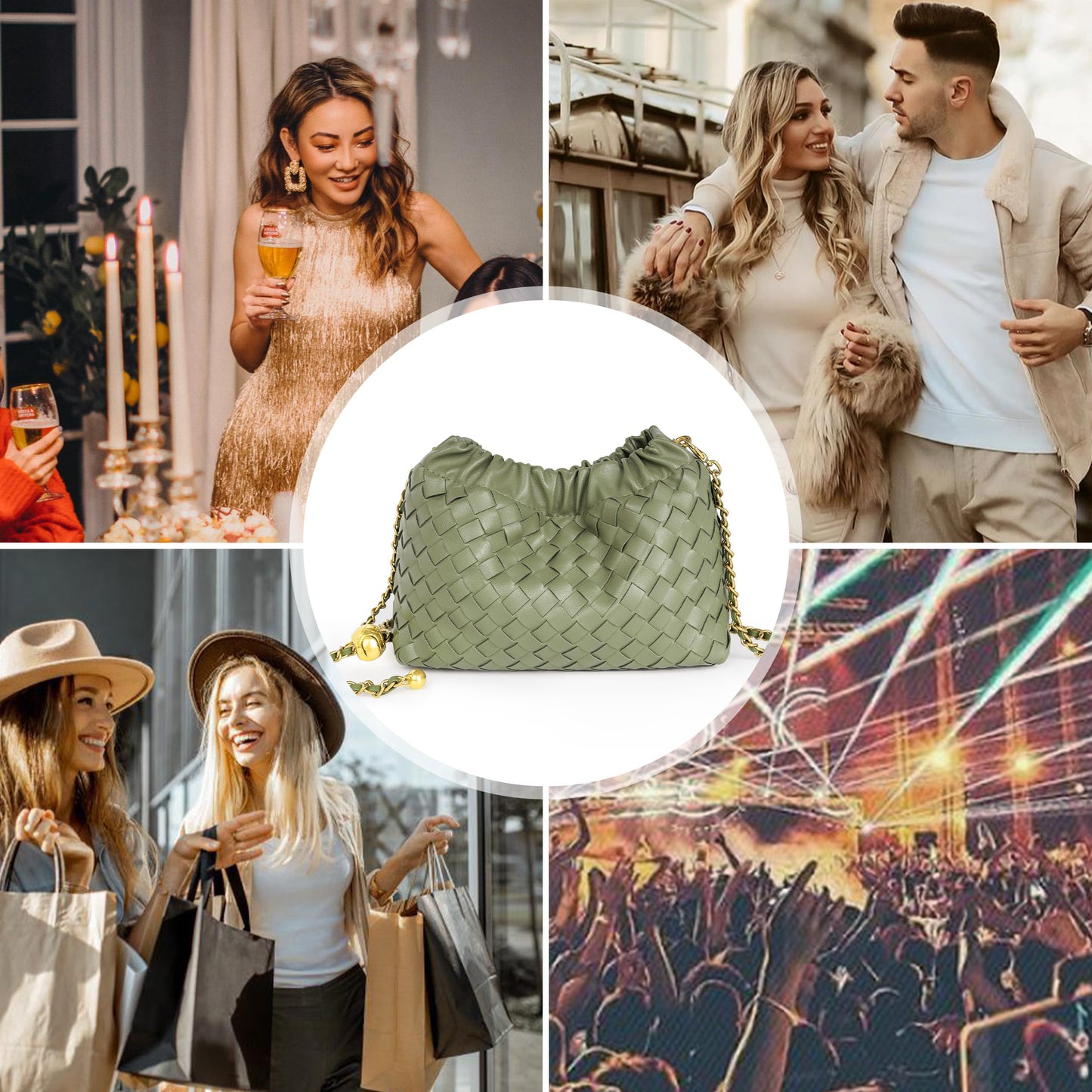 Small Crossbody Bag For Women Trendy.Dumpling Bag Clutch Purse For Women Evening Bag Cloud Purse Vegan Leather Hobo Bag