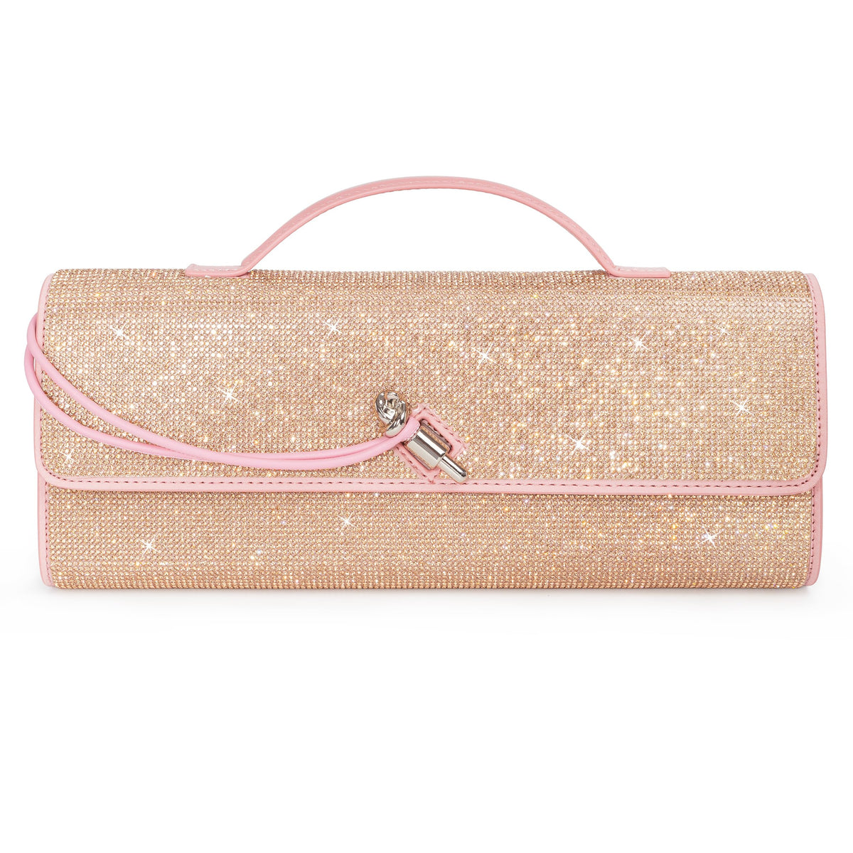 Joryin Rhinestone Evening Clutch for Women Sequin Purse Handbags Crossbody Bag Top Handle Formal Evening Bag