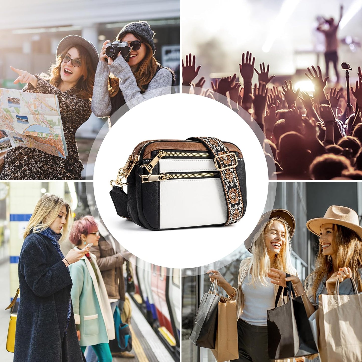 Anti Theft Crossbody Bag for Women, Slash-resistant RFID Blocking Travel Purses, Small Shoulder Bag Handbag