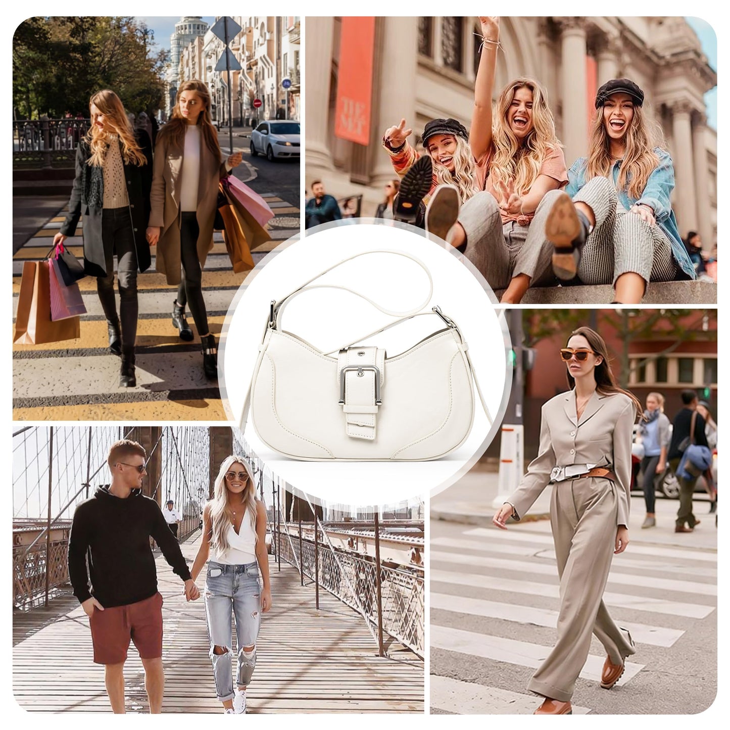 Joryin Y2K Purse Vintage Shoulder Bag Crossbody Bag for Women Hobo Crescent Handbag Retro Underarm Bag