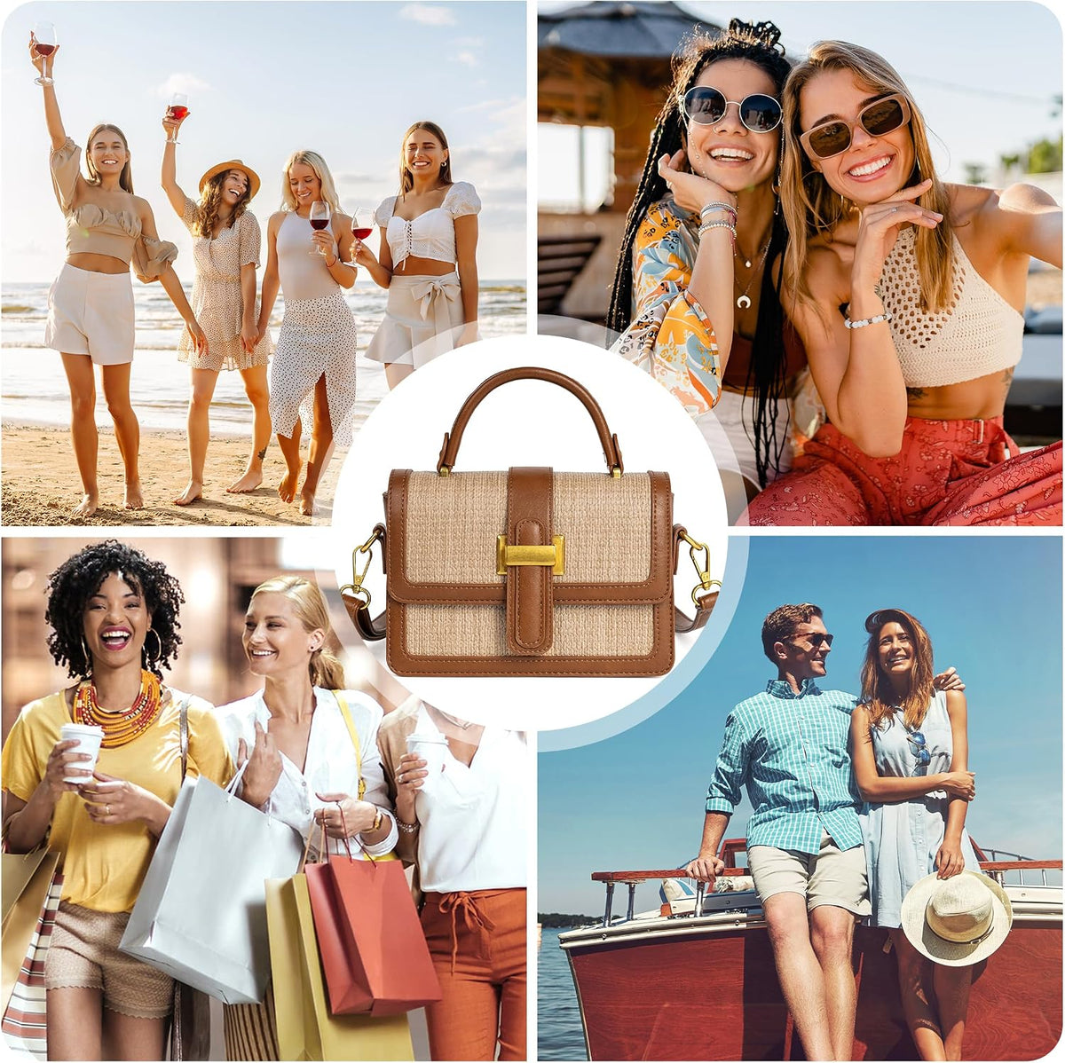 Joryin Crossbody Bag for Women. Top Handle Bag Small Purse Shoulder Handbag