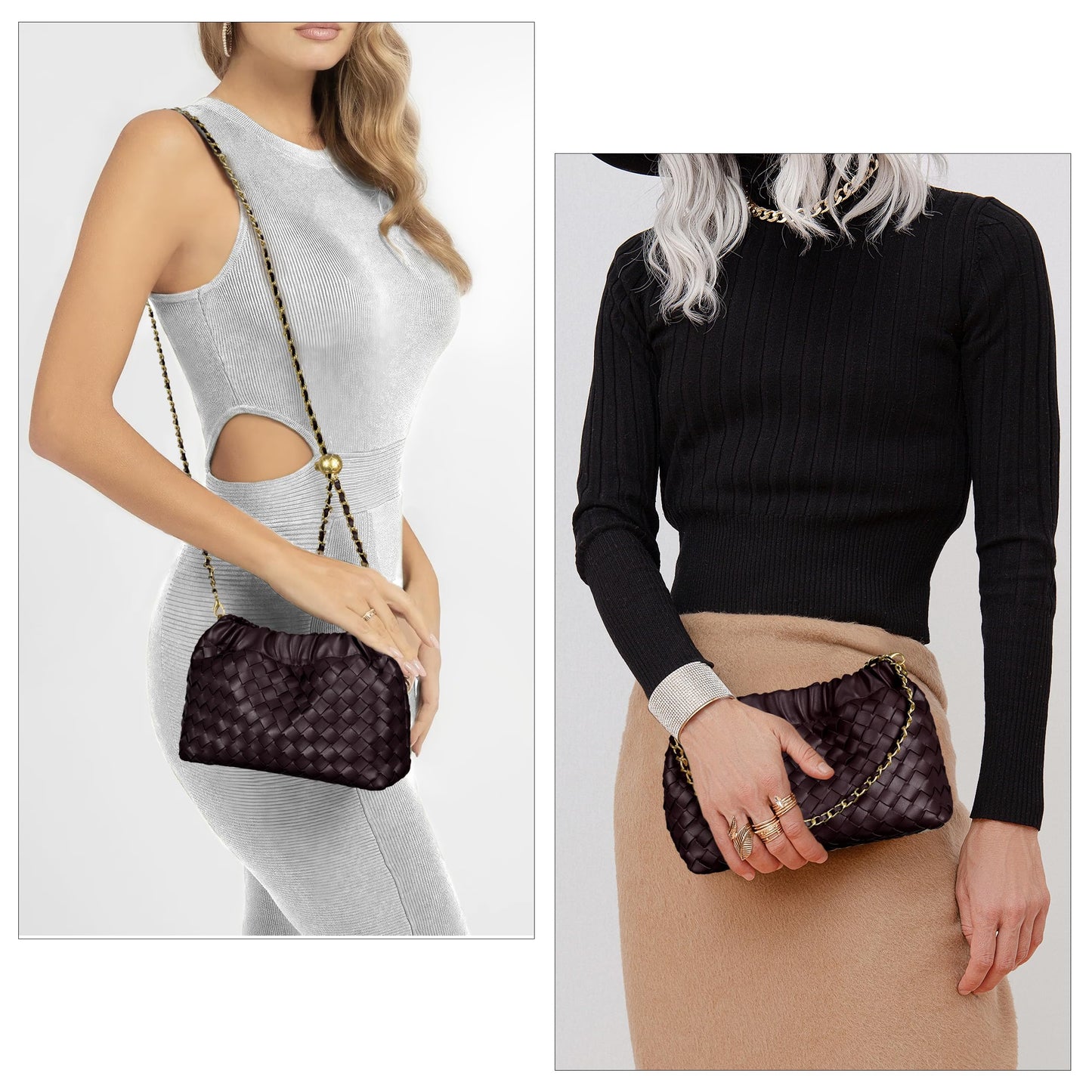 Small Crossbody Bag For Women Trendy.Dumpling Bag Clutch Purse For Women Evening Bag Cloud Purse Vegan Leather Hobo Bag