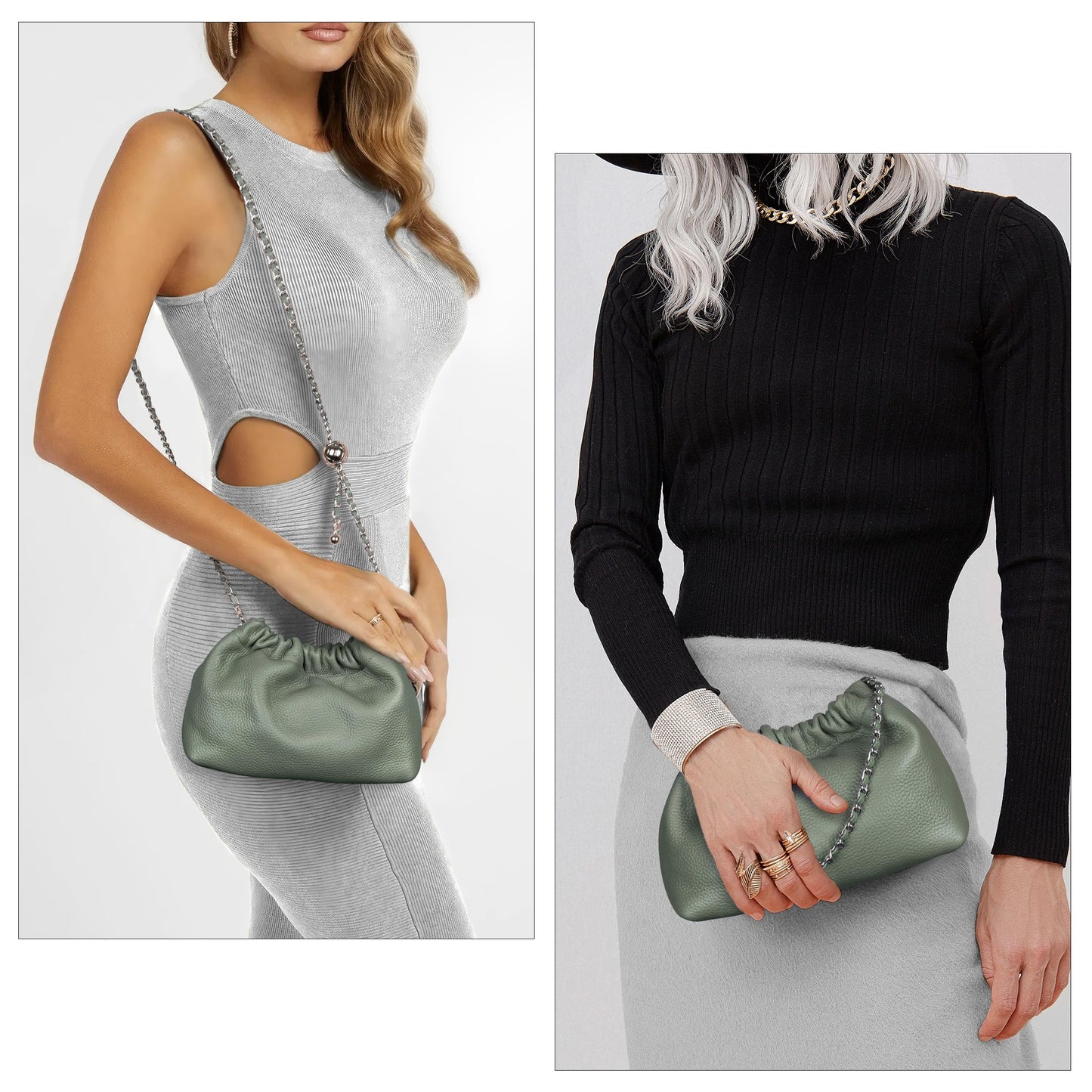 Small Crossbody Bag For Women Trendy.Dumpling Bag Clutch Purse For Women Evening Bag Cloud Purse Vegan Leather Hobo Bag