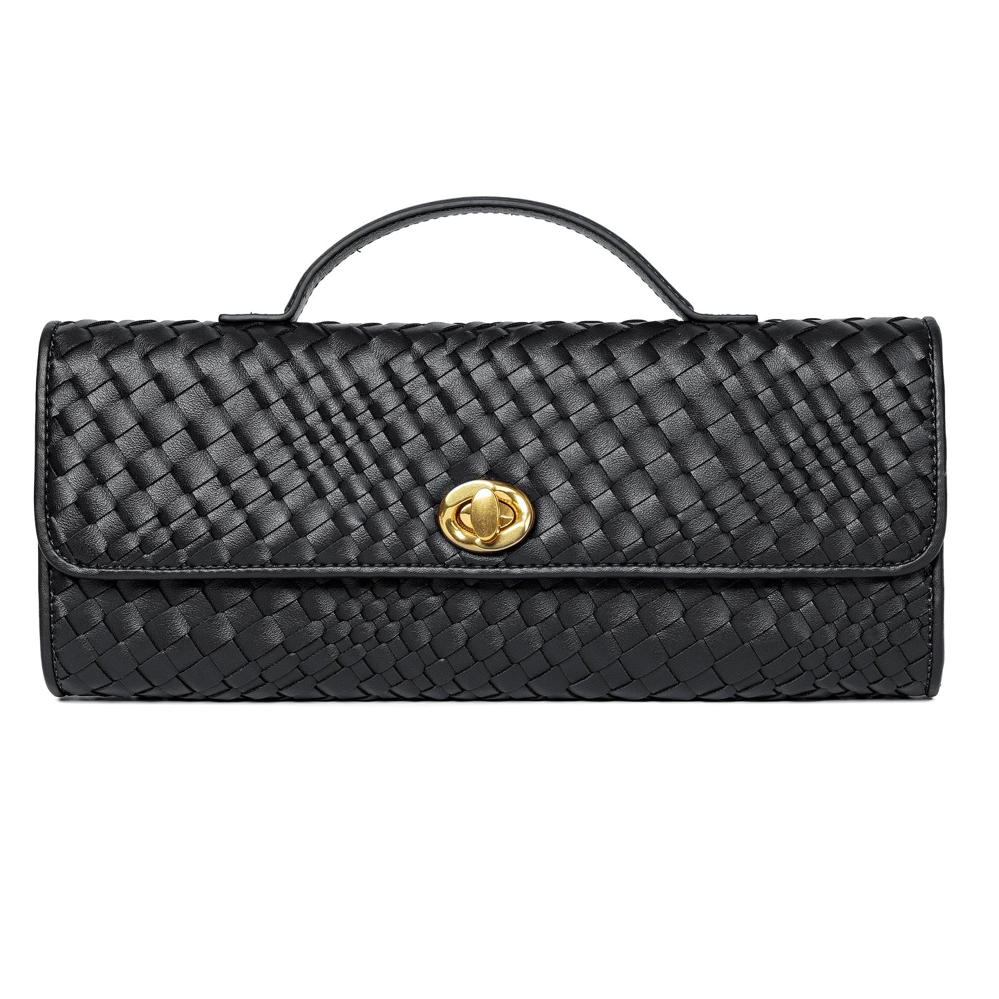 Joryin Woven Purse for Women Evening Clutch Woven Leather & Suede Handbags Crossbody Bag Purse Formal Evening Bag