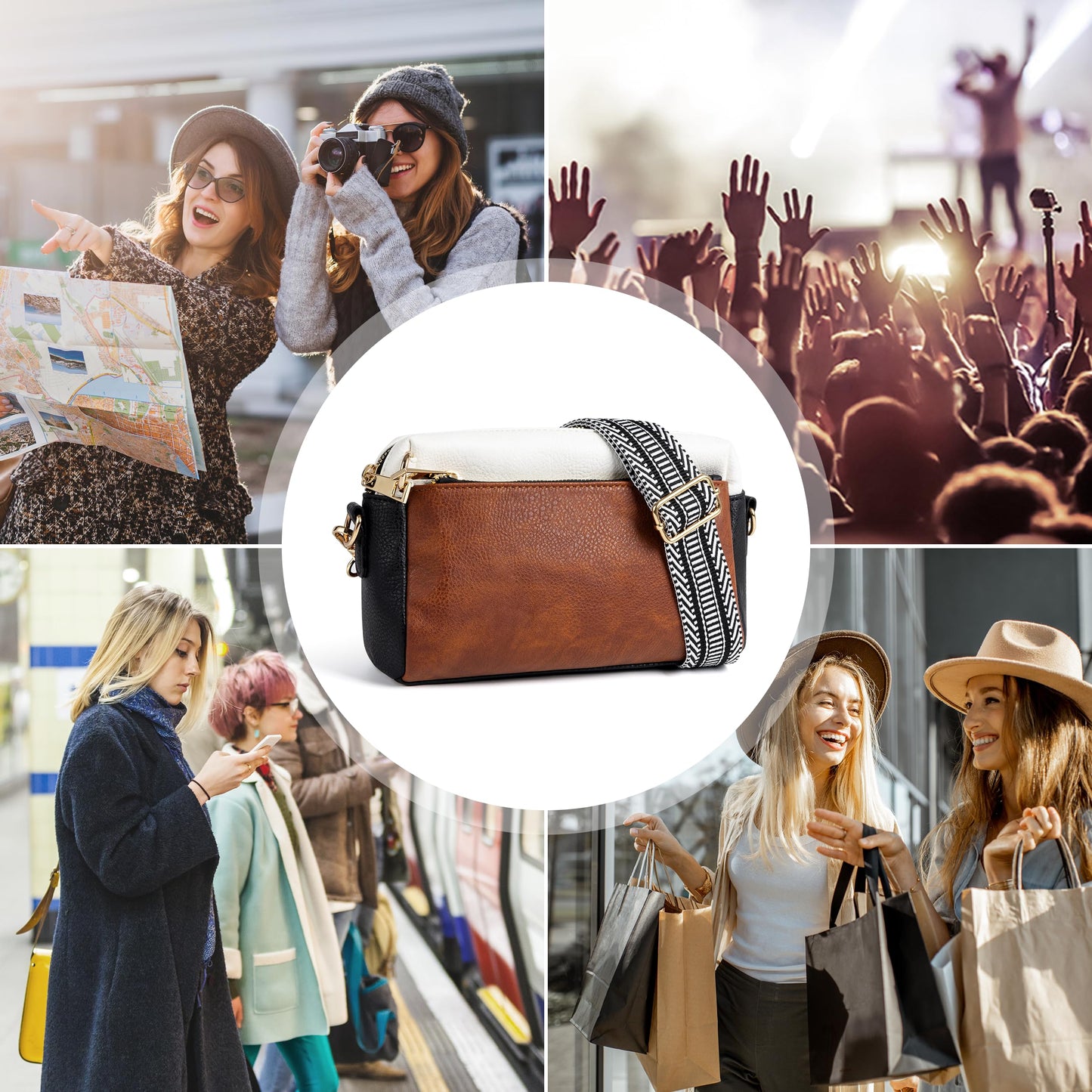 Anti Theft Crossbody Bag for Women, Slash-resistant RFID Blocking Travel Purses, Small Shoulder Bag Handbag