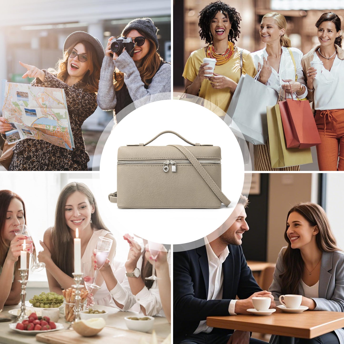 Joryin Crossbody Bag for Women Top-Handle Purse Small Pouch Designer Evening Clutch Shoulder Handbag Trendy