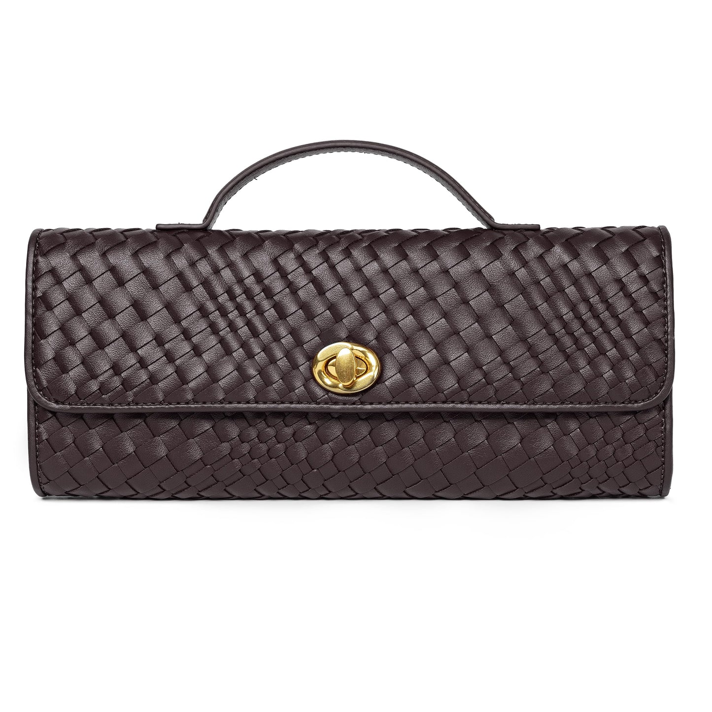 Joryin Woven Purse for Women Evening Clutch Woven Leather & Suede Handbags Crossbody Bag Purse Formal Evening Bag