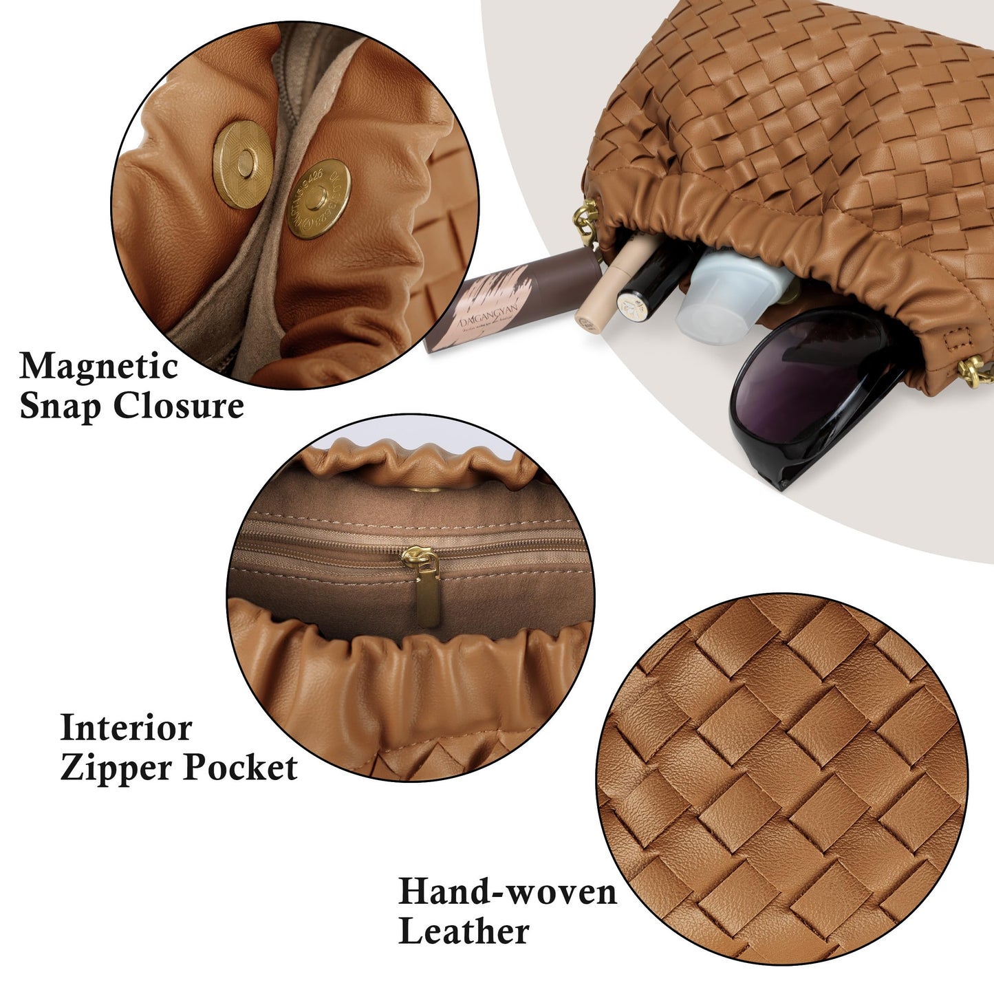 Small Crossbody Bag For Women Trendy.Dumpling Bag Clutch Purse For Women Evening Bag Cloud Purse Vegan Leather Hobo Bag