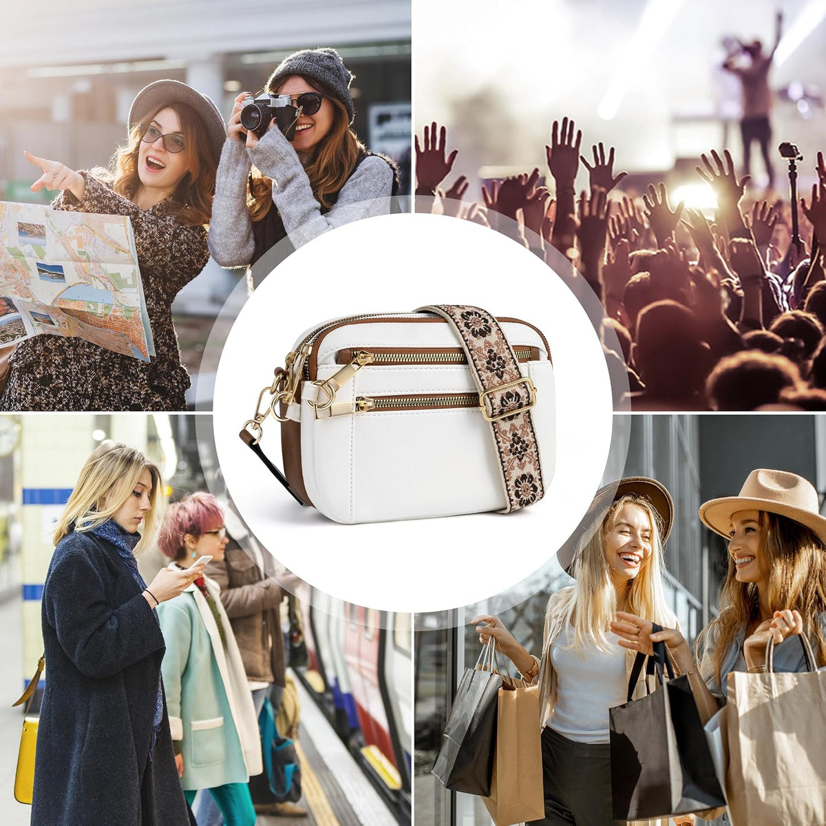 Anti Theft Crossbody Bag for Women, Slash-resistant RFID Blocking Travel Purses, Small Shoulder Bag Handbag