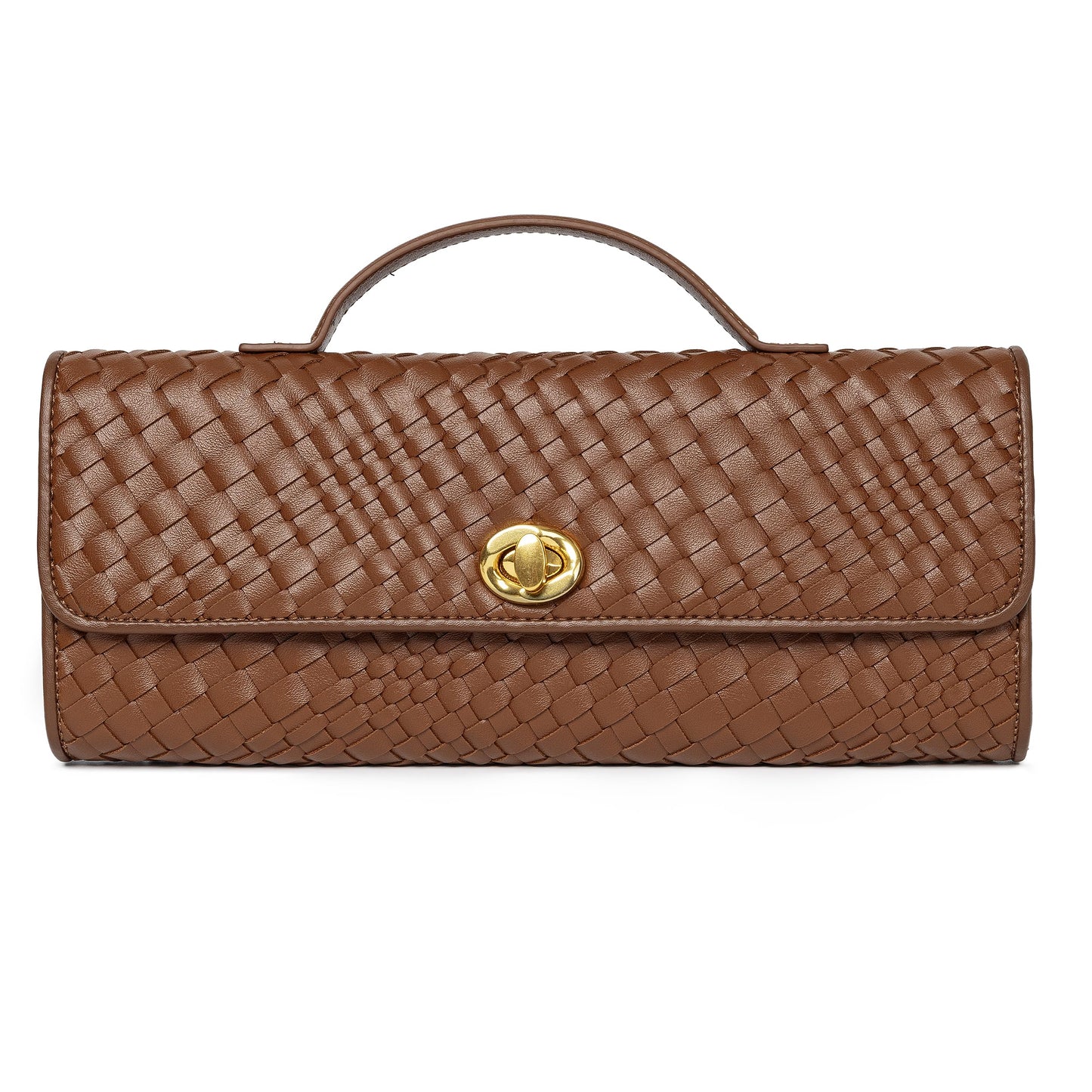 Joryin Woven Purse for Women Evening Clutch Woven Leather & Suede Handbags Crossbody Bag Purse Formal Evening Bag