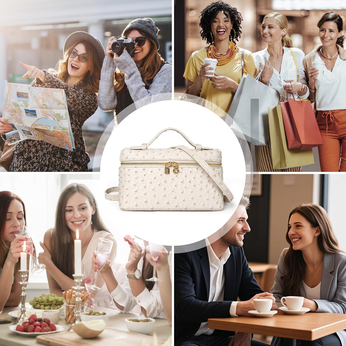Joryin Crossbody Bag for Women Top-Handle Purse Small Pouch Designer Evening Clutch Shoulder Handbag Trendy