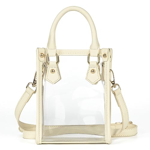 Joryin Clear Bag Stadium Approved Small Clear Purse for Women Mini Tote Cross Body Handbag