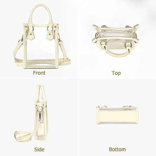 Joryin Clear Bag Stadium Approved Small Clear Purse for Women Mini Tote Cross Body Handbag