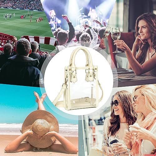 Joryin Clear Bag Stadium Approved Small Clear Purse for Women Mini Tote Cross Body Handbag